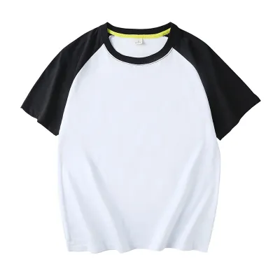 Women Summer 100% Cotton Raglan Crew Neck Short-Sleeved T-Shirt Customizable
