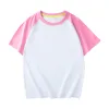 Pink White Raglan
