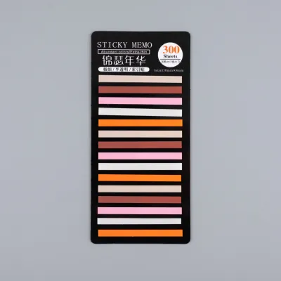 Minimalist Fine Transparent Multicolor PET Post It Notes 20 Pages Stationery Notebooks