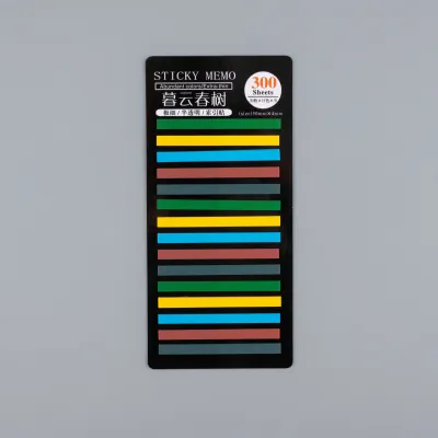 Minimalist Fine Transparent Multicolor PET Post It Notes 20 Pages Stationery Notebooks