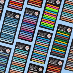 Minimalist Fine Transparent Multicolor PET Post It Notes 20 Pages Stationery Notebooks