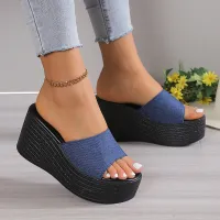 Women Fashion Sexy Plus Size Platform Cross Strap High Heeled Sandals