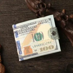 Creative Printed Canvas Wallet for Men with Cotton Lining