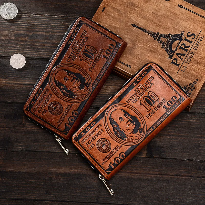 Personalized Creative Retro Men PU Leather Wallet