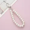 White K Door Buckle Pearl Chain