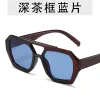 Deep Tea Framed Blue