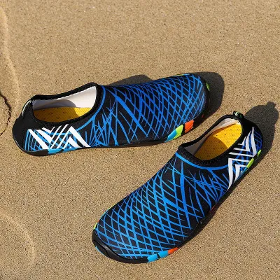 Outdoor Beach Swimming Unisex Wading Shoes Low Top Nylon Leather Rubber Sole