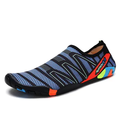 Outdoor Beach Swimming Unisex Wading Shoes Low Top Nylon Leather Rubber Sole