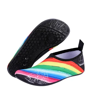 Outdoor Resort Beach Swimming Unisex Soft Bottom Wading Shoes TPR Lycra Low Top