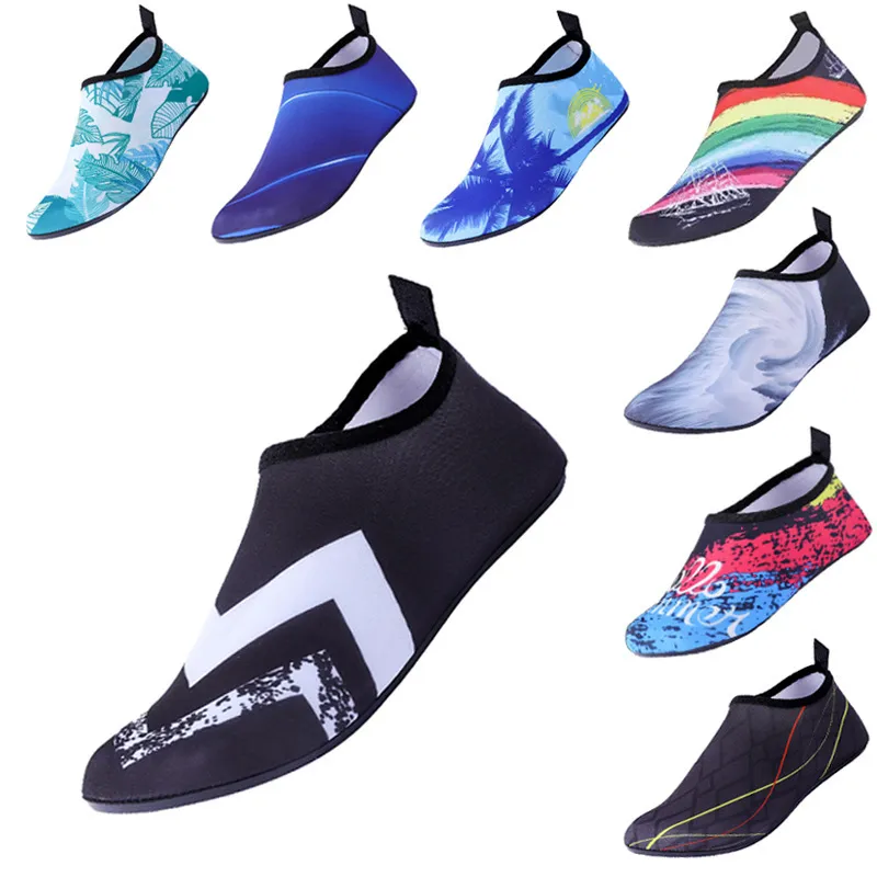 Outdoor Resort Beach Swimming Unisex Soft Bottom Wading Shoes TPR Lycra Low Top