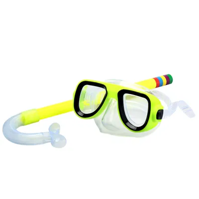 Children Snorkeling Swimming Diving Goggles Suction Hose Set