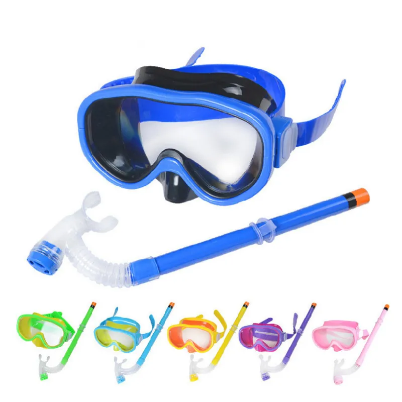 Children Swimming Diving Goggles And Snorkel Semi-Dry Set