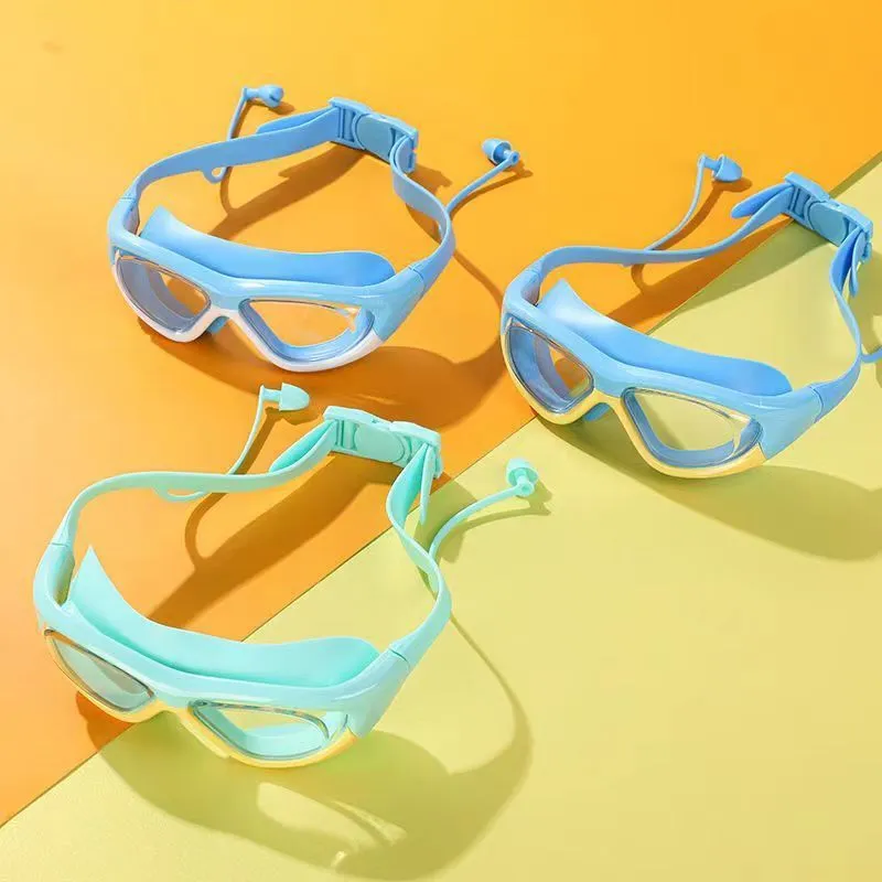 Children Fashion Color Anti-Fog Silicone Swimming Goggles