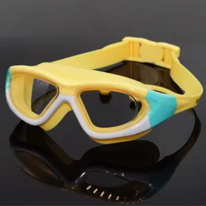 Children Swimming Goggles Large Frame Silicone One-Piece Earplug