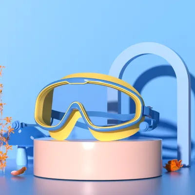 Children Swimming Large Frame Waterproof Anti-Fog Goggles
