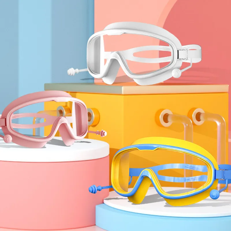 Children Swimming Large Frame Waterproof Anti-Fog Goggles