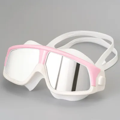 Adult Unisex Flat Electroplated Anti-Fog Swimming Goggles