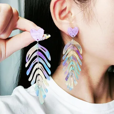 Fashion Acrylic Leaf Earrings