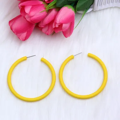 Fashion Personality Circle Geometric Acrylic Earrings