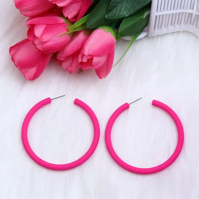 Fashion Personality Circle Geometric Acrylic Earrings
