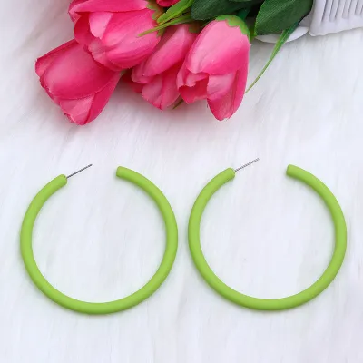 Fashion Personality Circle Geometric Acrylic Earrings