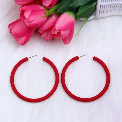 Fashion Personality Circle Geometric Acrylic Earrings