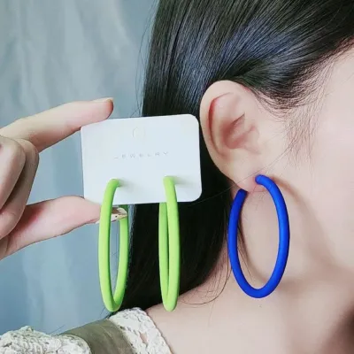 Fashion Personality Circle Acrylic Earrings