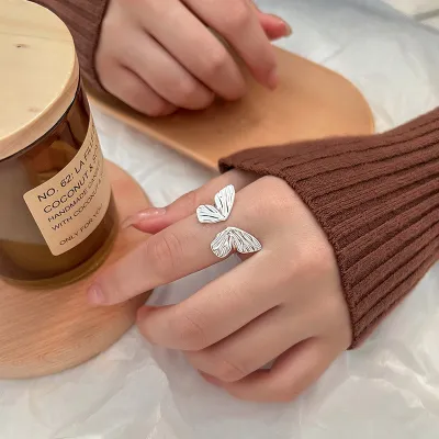 Women Fashion Simple Butterfly Opening Ring