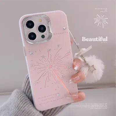 Women Gradient Dream Castle Fireworks Laser Apple Mobile Phone Hard Shell Protective Case
