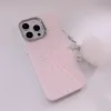 Dazzling White Powder Fairy Stick Fur Ball Bow Pendant