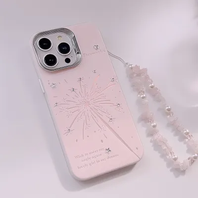 Women Gradient Dream Castle Fireworks Laser Apple Mobile Phone Hard Shell Protective Case