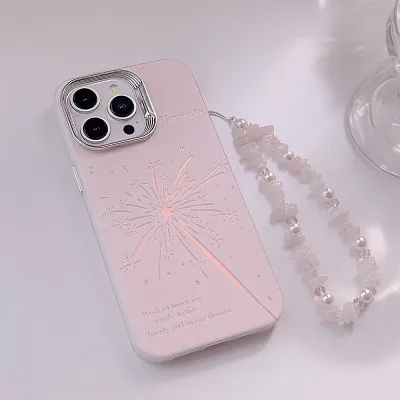 Women Gradient Dream Castle Fireworks Laser Apple Mobile Phone Hard Shell Protective Case