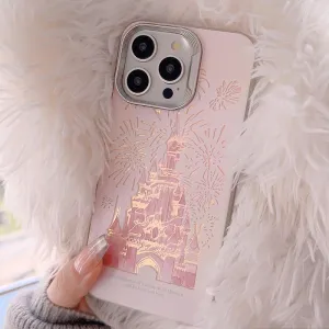 Women Gradient Dream Castle Fireworks Laser Apple Mobile Phone Hard Shell Protective Case