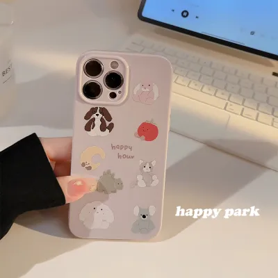 Women Cartoon Cute Graffiti Oil Painting Puppy Apple Mobile Phone Soft TPU Protective Case
