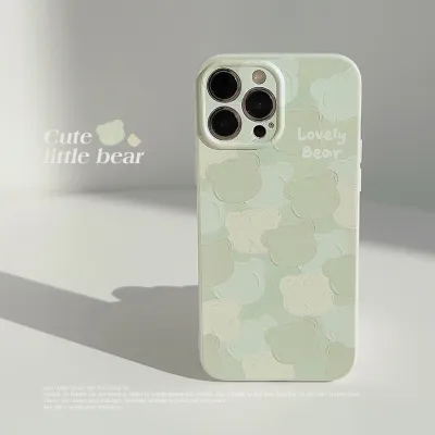 Women Cartoon Cute Graffiti Oil Painting Puppy Apple Mobile Phone Soft TPU Protective Case