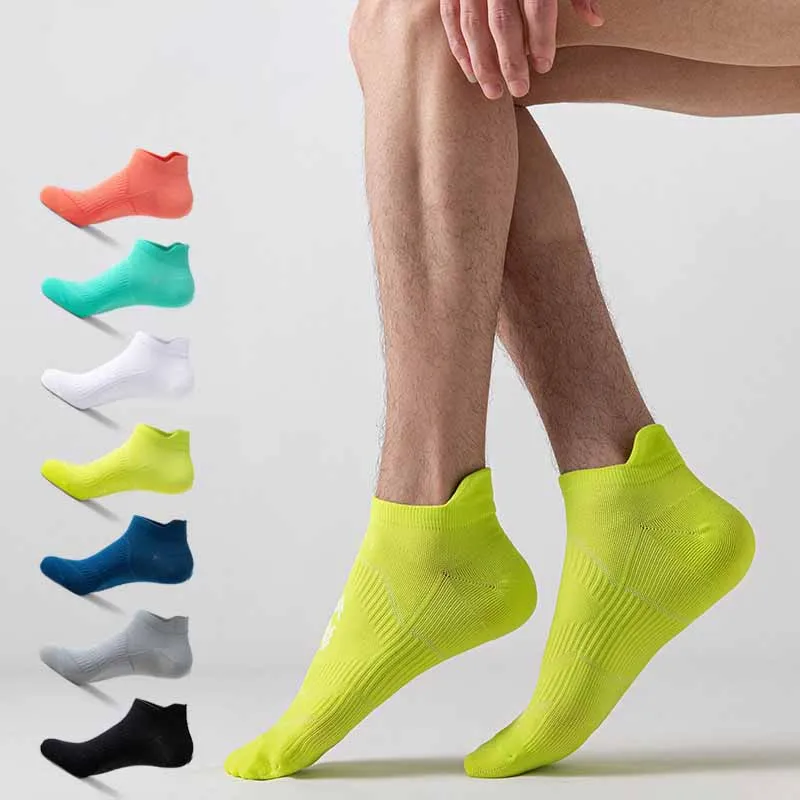 Men Casual Sports Solid Ankle Socks Nylon