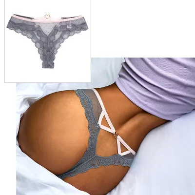 Women Fashion Sexy Lace Hollow Pure Transparent Panties