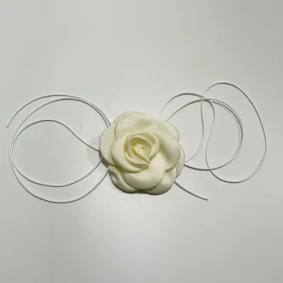 Creative Personality Handmade Rose Necklace Instagram Wind Cloth Alloy