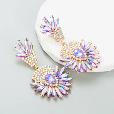 Bohemian Style Alloy Rhinestone Geometric Earrings