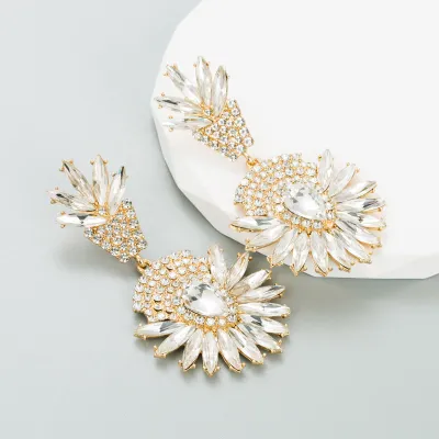 Bohemian Style Alloy Rhinestone Geometric Earrings