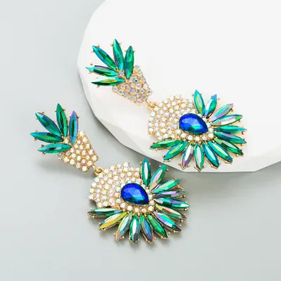 Bohemian Style Alloy Rhinestone Geometric Earrings