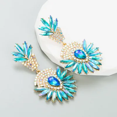 Bohemian Style Alloy Rhinestone Geometric Earrings