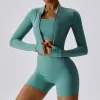 Long Sleeve Bra Shorts Duck Green