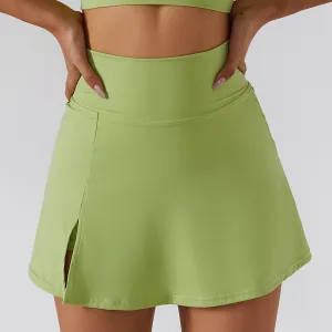 Women's Tennis Sport Skirt Solid Color Cotton Blend