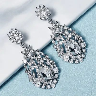 Exaggerated Fashion Rhinestone Alloy Earrings