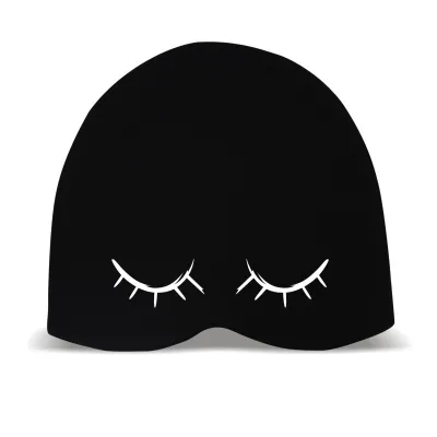 Simple Neutral Solid Color Funny Expression Print Cotton Headscarf Hat