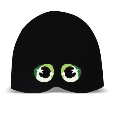 Simple Neutral Solid Color Funny Expression Print Cotton Headscarf Hat