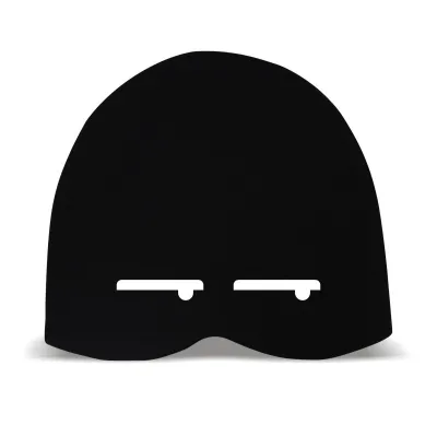 Simple Neutral Solid Color Funny Expression Print Cotton Headscarf Hat