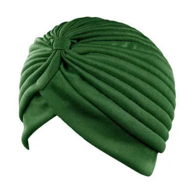 Women's Simple Solid Color Double-Layer Elastic Baotou Hat