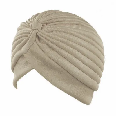 Women's Simple Solid Color Double-Layer Elastic Baotou Hat